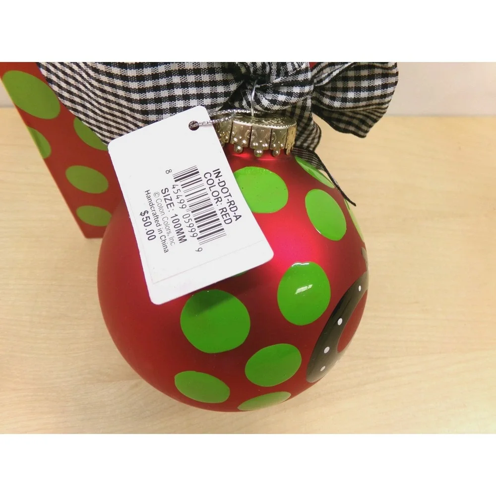 Coton Colors by Laura Johnson Hand Painted Christmas Ornament IN-DOT-RD Letter a
